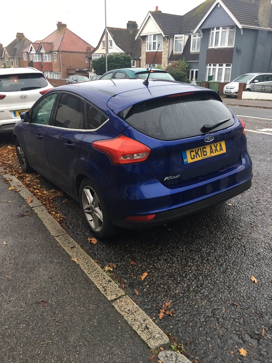 Thanks to this person parking over my drive. My husband now has an excuse for not going to work!