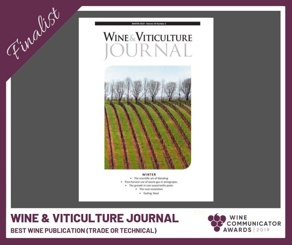 WineComAust's tweet photo. We would like to congratulate the finalists of Best Wine Publication (Trade or Technical) in the 2019 Wine Communicator Awards!
- @Grape_and_Wine 
- The Wine Paper
- @WineVitiJournal

Thank you to our Award Partner @PRWinemakers 

#wcaawards #wine #wca #winecomaust https://t.co/hSex1kbehZ