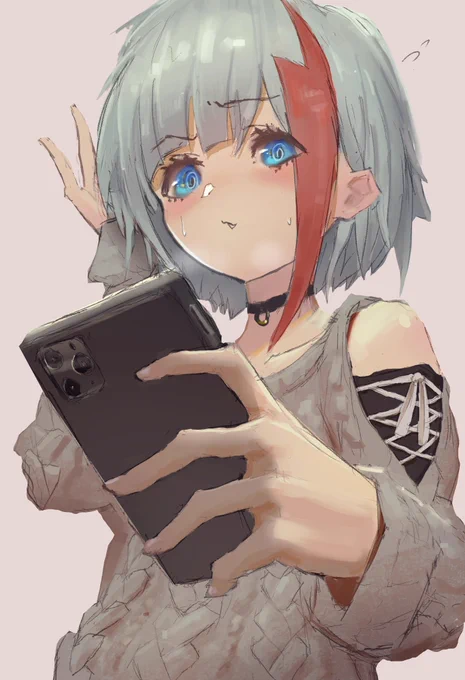 スマホを見てニヤニヤするシュペーちゃん
#アズールレーン
#AzurLane 