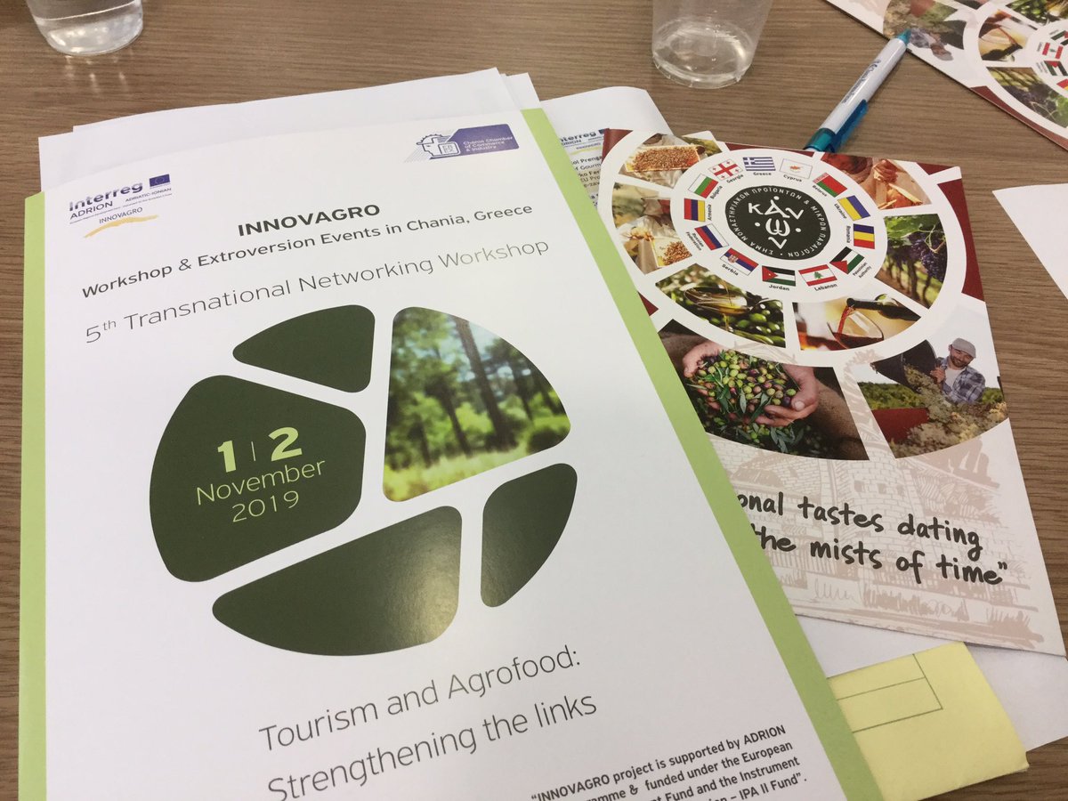 FrancescoScorzy's tweet photo. In Chania discussing tourism and agrofood sector for strategic sustainable development in ADRION Area https://t.co/Uf9qpVdKv7