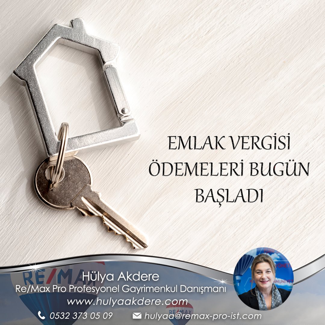 Emlak Vergisi ikinci taksit ödemeleri bugün başladı Ödemeler 30 Kasım’a kadar devam edecek.
Hülya Akdere
Re/Max Pro
0532 373 05 09
hulyaakdere.com
#emlakhaberleri #vergi #gayrimenkul #danışman #portföy #işlem #hayalinizdekiev #aile #konut #lükskonut #emlak #zekeriyaköy