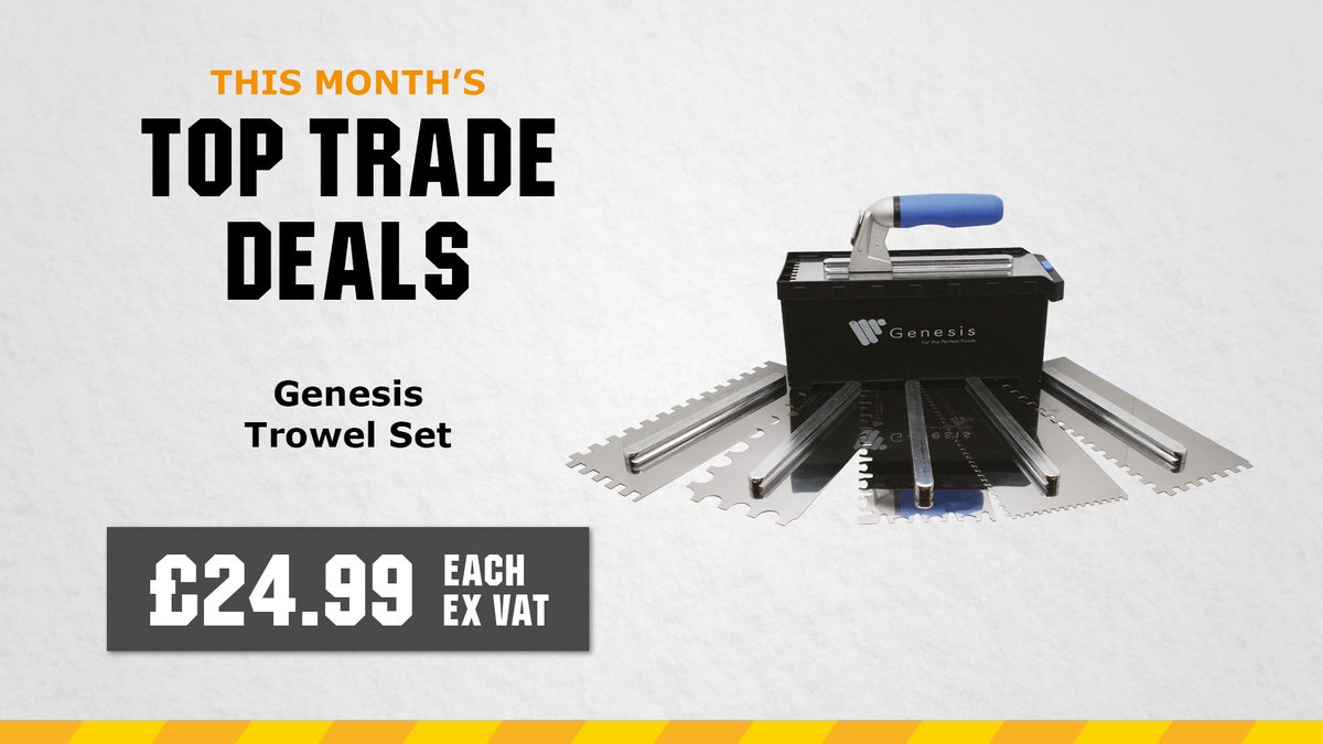 CTDTrade's tweet photo. NOVEMBER'S TOP #TRADE #DEALS! On Weber, Genesis, BAL and Marcrist! 👷 Available online and in-store in Trade Centres nationwide! Fantastic deals on #tiling essentials! View and buy online now 👉 https://t.co/jz3l12rATU

@SGWeberUK @GenesisAPS @BALtiling @MarcristTools https://t.co/a9lbELclmg