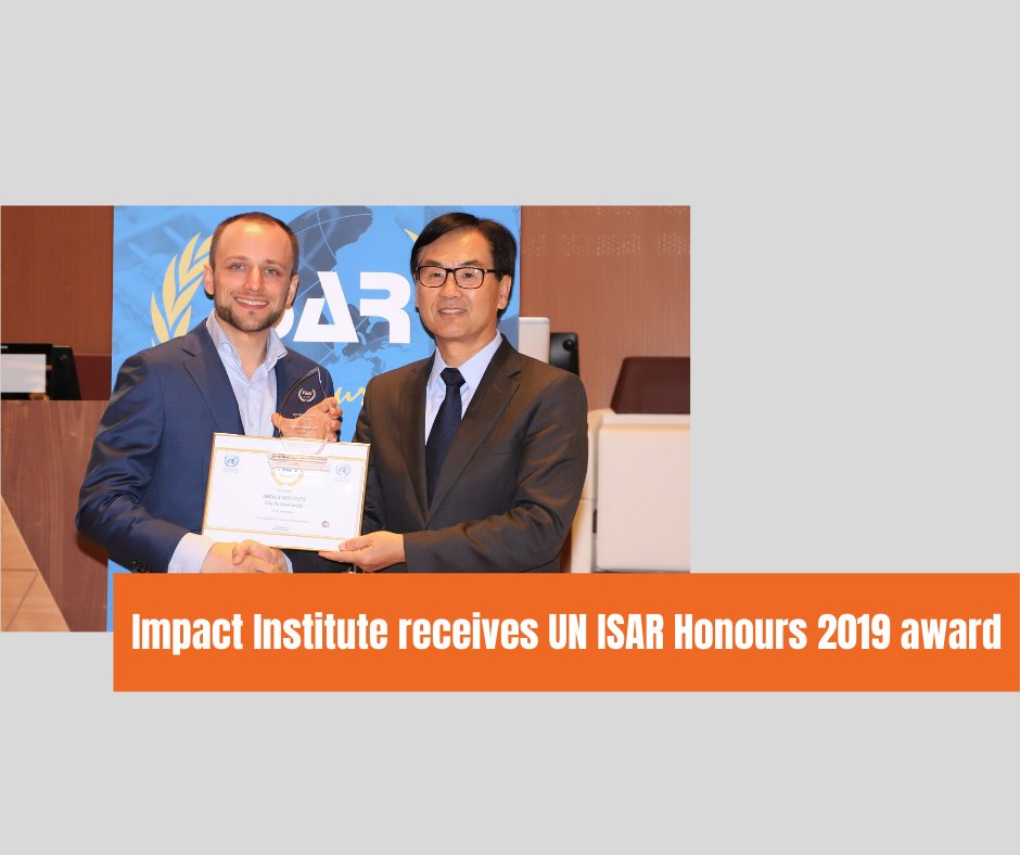 Impact Institute receives UN ISAR 2019 Award

Thanks <a href="/UNCTAD_ISAR/">UNCTAD ISAR</a> for recognizing our Framework for Impact Statements and awarding Impact Institute with the ISAR Honours 2019 Award. 

Read more here: impactinstitute.com/impact-institu…

#impactstatements #frameworks #SDGs #Sustainability