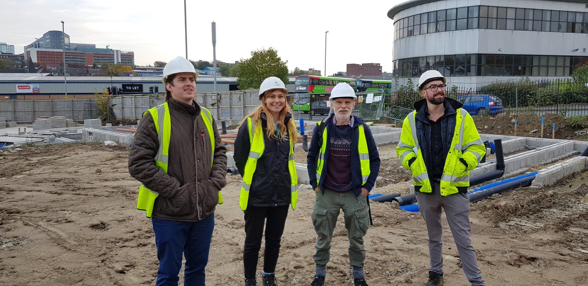 On site at <a href="/ChacoLeeds/">Chapeltown Cohousing</a> with Bill, Kristina from our funders <a href="/HomesEngland/">Homes England</a>, Employers Agent Will from <a href="/BWAEurope/">BWA (Europe) Ltd</a> and Aaron Broadwell (Clerk of Works). Chaco foundations nearly finished, still a lot of mud though....