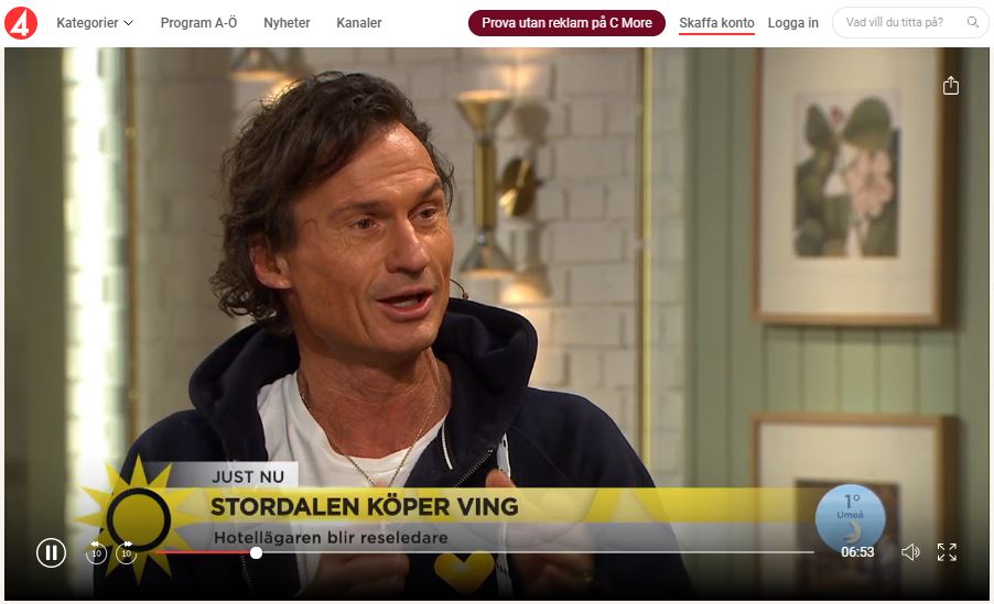 Ving Sverige (@vingresor) on Twitter photo Igår gästade <a href="/petterstordalen/">Petter A. Stordalen</a> och Magnus Wikner TV4 Nyhetsmorgon. Hör dem berätta om affären och den nya konstellationen bestående av Stordalen och riskkapitalbolagen. bit.ly/34k48Ai #ving #vingsvärld #resa Igår gästade <a href="/petterstordalen/">Petter A. Stordalen</a> och Magnus Wikner TV4 Nyhetsmorgon. Hör dem berätta om affären och den nya konstellationen bestående av Stordalen och riskkapitalbolagen. bit.ly/34k48Ai #ving #vingsvärld #resa