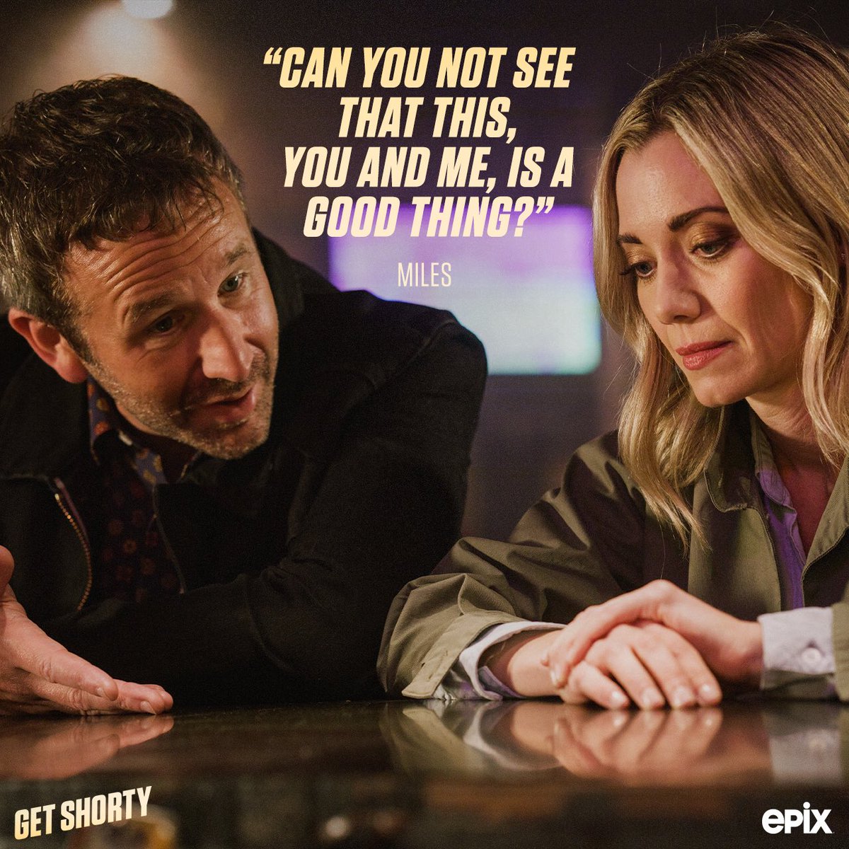 What does the future hold for Miles Daly and April Quinn? Find out on an all-new episode of #GetShorty - This Sunday at 9/8c, only on EPIX.