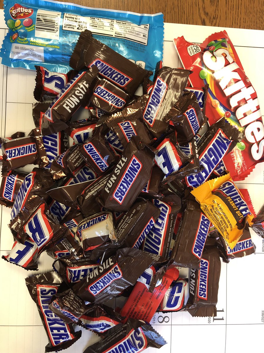 Homework: bring Mrs. Franz mini snickers! #sel19