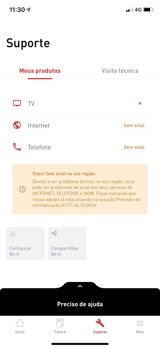 guuhcore's tweet photo. E lá vamos nós novamente!! Não pode pular uma semana sem problemas né? Não tenha @ClaroBrasil @NEToficial é uma bosta! #Netvirtua #Claro https://t.co/2UBU3ovI1A