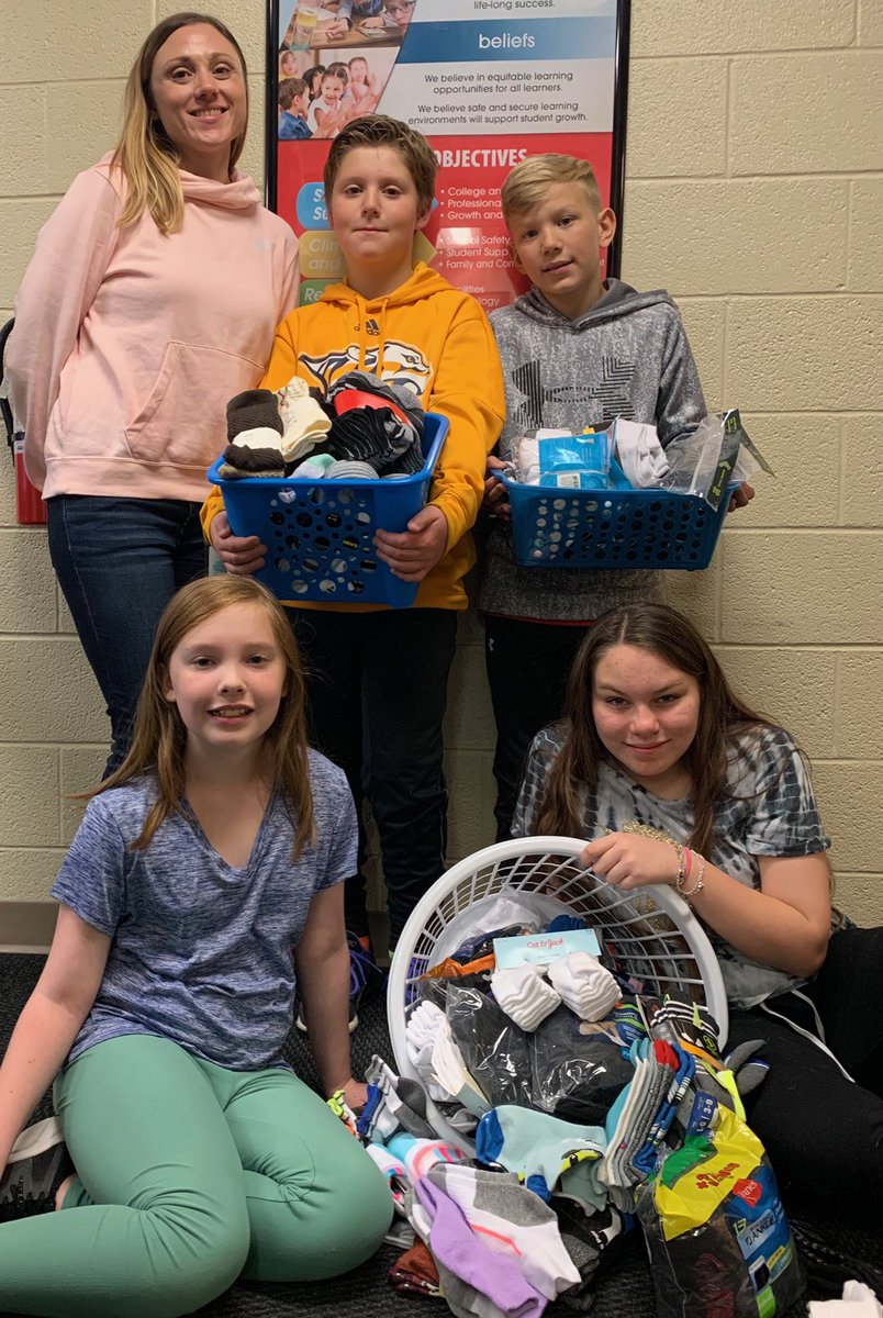 BelAirBobcats's tweet photo. Way to go Bobcats!  Bel Air students collected 256 pairs of socks for Socktober to help those in need stay warm in the winter. -#bestyearyet #mpsCore https://t.co/2kK4cuQEsb