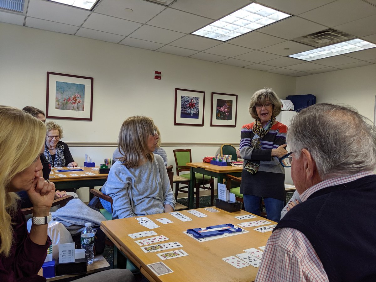 BridgeMojo's tweet image. Sitting in on a beginner class this morning at Honors Bridge Club in Manhattan with Ellen Waldman