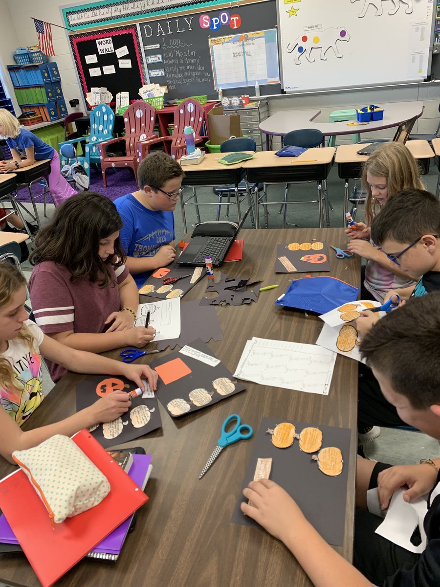 misshutton_'s tweet photo. Where does Halloween come from? Creating our spooky main idea pumpkins to get into the Halloween spirit! 🎃👻 https://t.co/oRG6L2YHuj