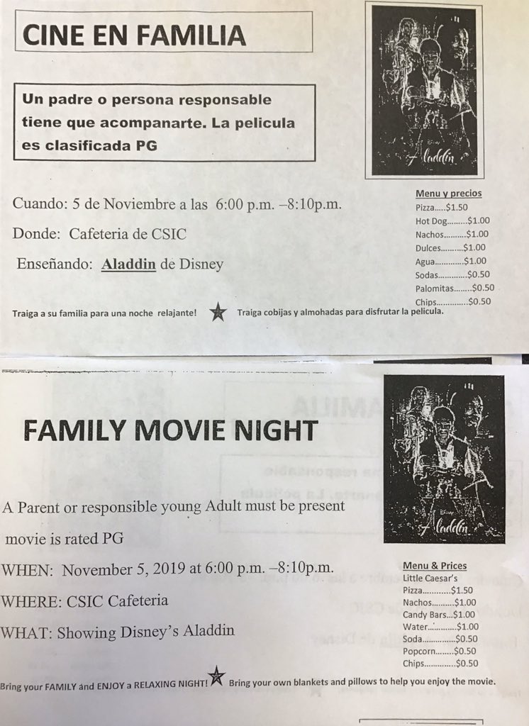 CSIC457's tweet image. Family movie night is next Tuesday,November 5th at 6. We hope to see you there. #Wolfpack