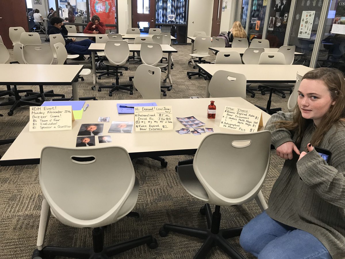 Stop by the upstairs CCA by Mr. Drozd a visit! Big shoutout for his mini fundraiser #FTK <a href="/cripe_chad/">Chad Cripe</a> <a href="/BlueCrewHSE/">HSE Blue Crew</a> <a href="/HSEAthletics/">HSE Royals Athletics</a> <a href="/HSETV/">HSETV/HSE News</a> #RoadToRiley #RoyalsTakeOnRiley