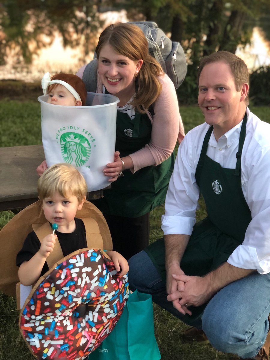 ember_davis's tweet photo. We didn’t make many houses last night, but we’re still proud of our donut and @Starbucks #PSL coffee order for staying awake long enough to see trick or treaters. https://t.co/foYOK1EOUC