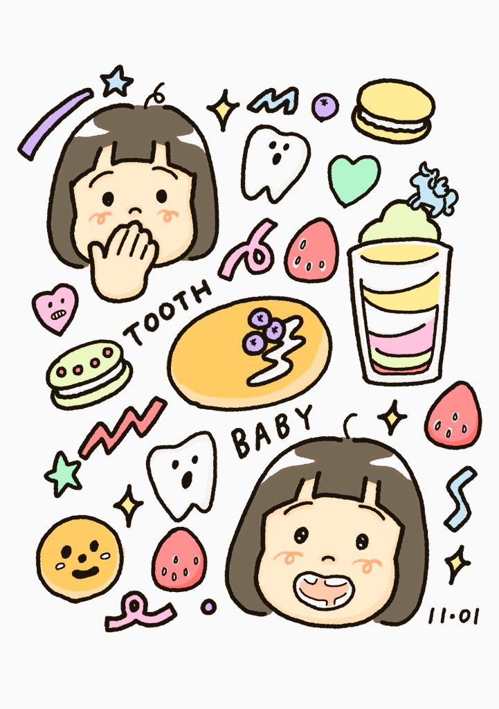 0時になったら仕事する…
(締め切り前)
息抜きイラスト
右は図工で作ったもの☺️ 