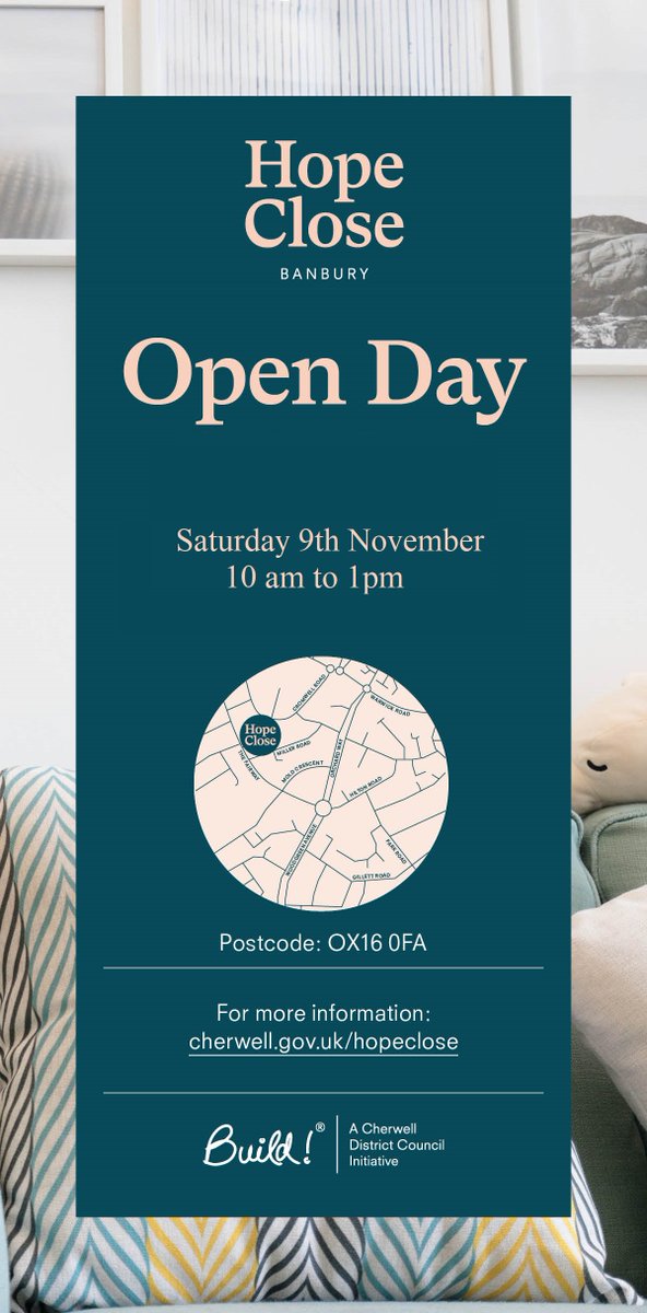 👀Open event at #HopeClose in #Banbury! 

Saturday 9th November 10am to 1pm. 

Postcode: OX16 0RS to find us!

2 and 3 bedroom houses available on a #sharedownership basis! A perfect opportunity to get on to the housing ladder.