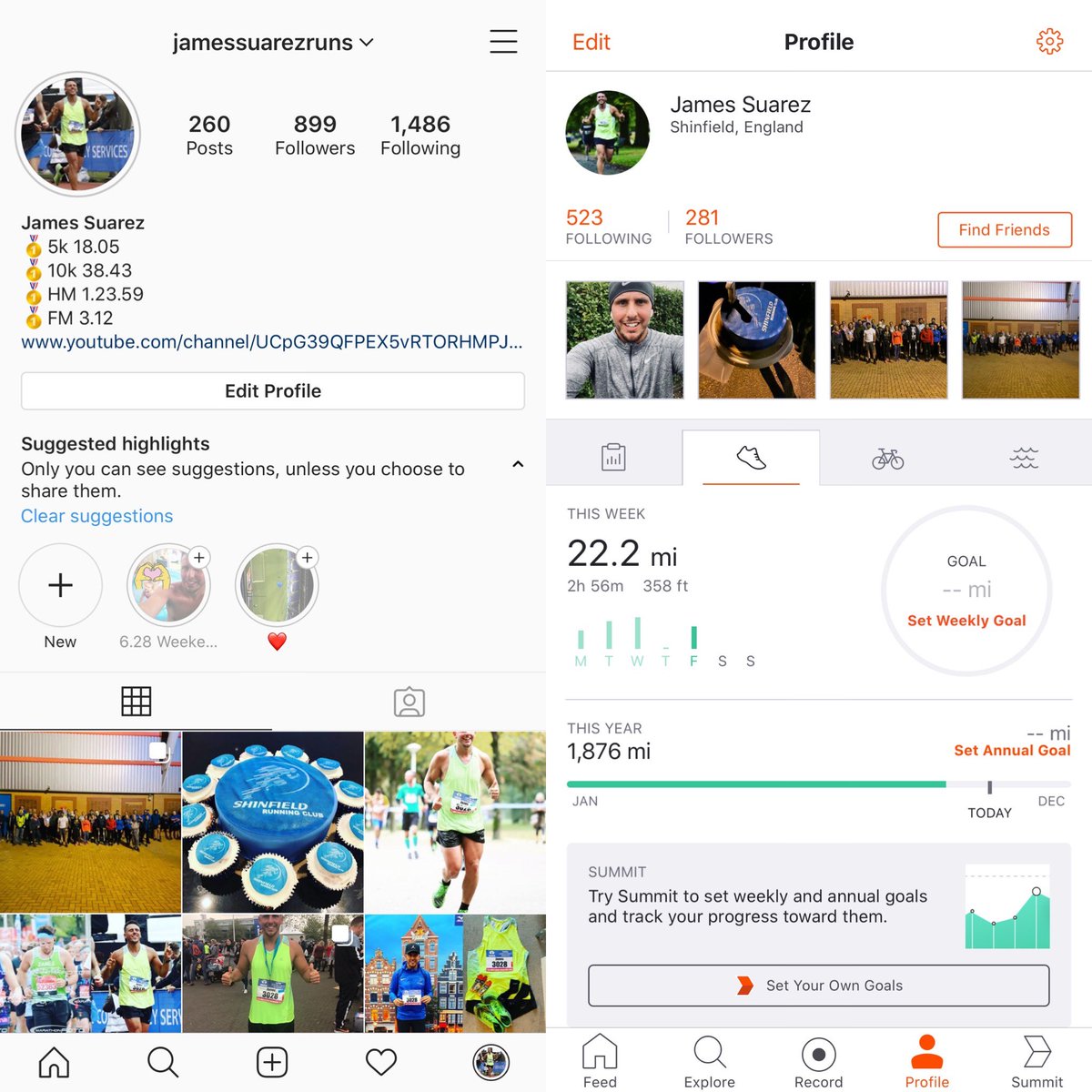 james6suarez's tweet photo. For those of you who asked to follow on @Strava and my running  @instagram account details below 👍🏽 #ukrunchat #running #marathontalk #process #progress #highslows #trainhardraceeasy #src https://t.co/LbKuLWEBmq