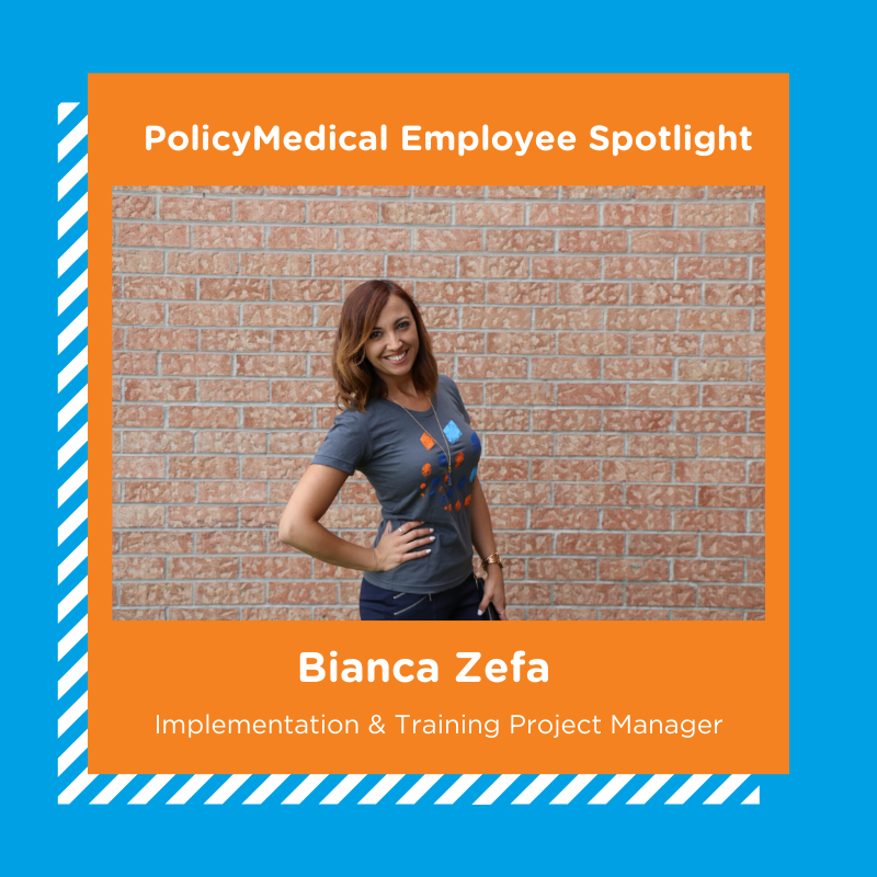 PolicyMedical's tweet photo. Our #PMEmployeeSpotlight is Bianca Zefa, Implementation &amp; Training Project Manager at PolicyMedical! Check out our LinkedIn page to view Bianca's full post! #policymedical #employeespotlight https://t.co/TllBJYrtOj