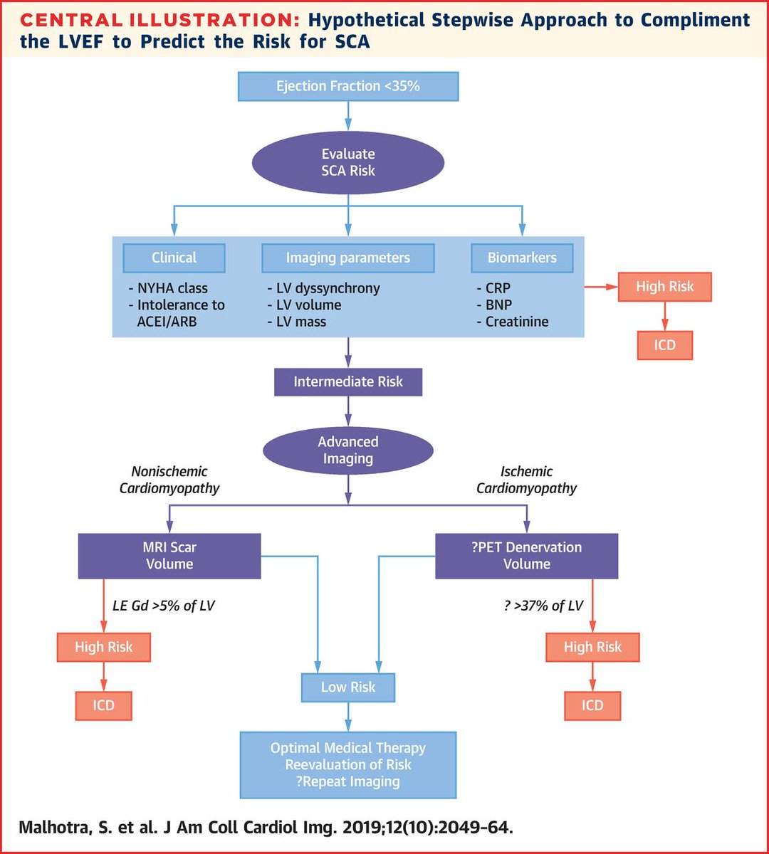 JACCJournals's tweet photo. #JACCIMG State-of-the-Art Review: Identifying patients at risk of #SuddenCardiacArrest remains a major challenge in #CVD. This article presents recent advances in #cvImaging that help identify variables to predict the risk of lethal VT and death. https://t.co/EiSBcfh9KR https://t.co/1SdLb7w1aU