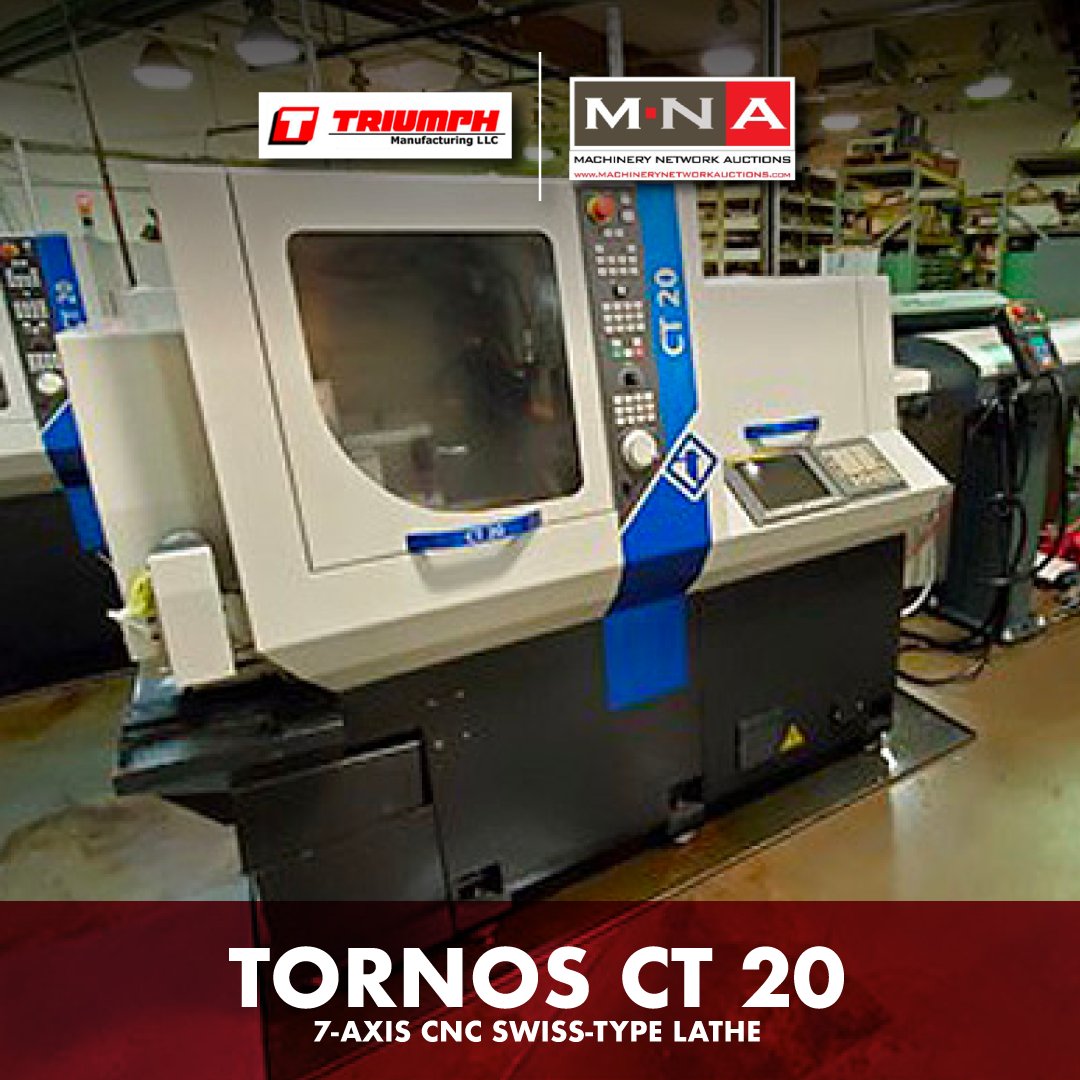 Machinery Network (@machnetwork_) on Twitter photo We have the Tornos CT 20 7-Axis CNC Swiss-Type Lathe up for grabs! Get it now while it’s still available.
Place your bid: fal.cn/34QFQ
Or contact us here: 818-465-6700 Email: info@machinerynetwork.com
#MachineryNetwork #MachineryAuction We have the Tornos CT 20 7-Axis CNC Swiss-Type Lathe up for grabs! Get it now while it’s still available.
Place your bid: fal.cn/34QFQ
Or contact us here: 818-465-6700 Email: info@machinerynetwork.com
#MachineryNetwork #MachineryAuction