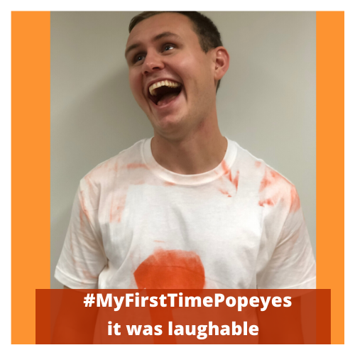 dalpopeyes's tweet photo. Evan's first time couldn't have been Popeye's, our Bonafide™️ chicken is no joke #DalMBAcwSim #MyFirstTimePopeyes https://t.co/CdcphgrOHl