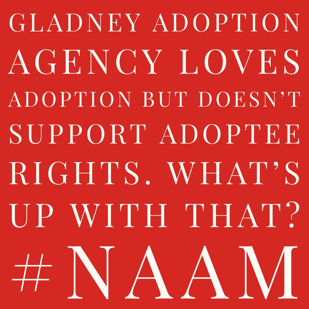 GLARETXadoptees's tweet photo. Day 1 of #NAAM - One full month when the adoption industry pushes adoption like it’s crack and ignores actual #AdopteeVoices. As if #Adoptees aren’t treated like ungrateful bastards the other 11 months of the year. We’re looking at you #Gladney https://t.co/PJN5OqWEmc