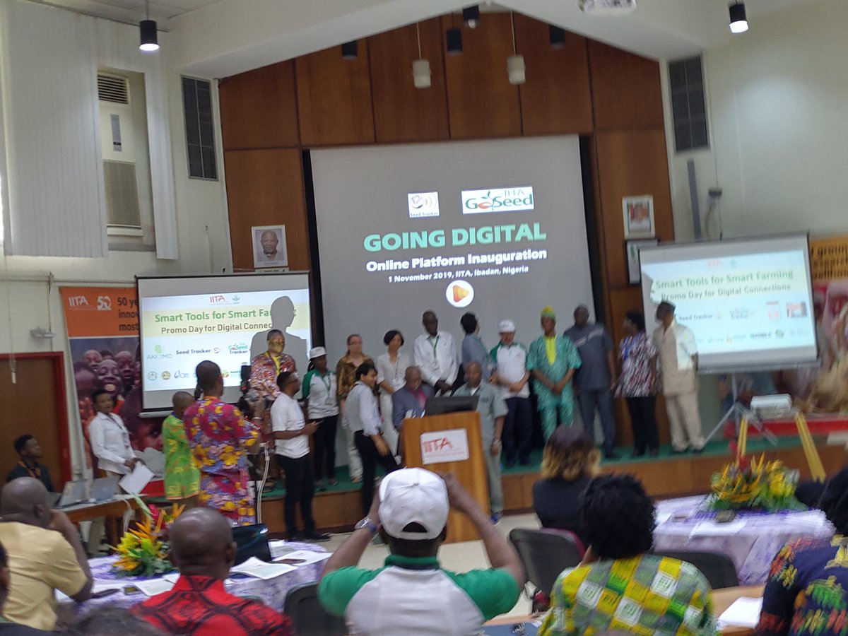 bosunobileye's tweet photo. @IITA_CGIAR launch Smart Tools for Smart Farming @l_lava @NSanginga @RadioIITA @iitacomm https://t.co/Qp6JV6SSO3