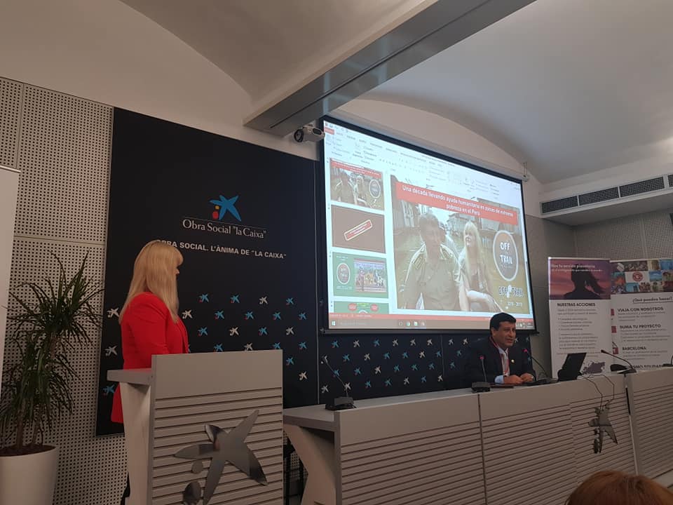 salonperu's tweet photo. Una década llevando ayuda humanitaria en zonas de extrema pobreza. Coronel Juan Silva Bocanegra. Forum SalónPerú. 2019. CaixaForum Barcelona. #CaixaForum #PeruNoticias https://t.co/OtVaevzDZV