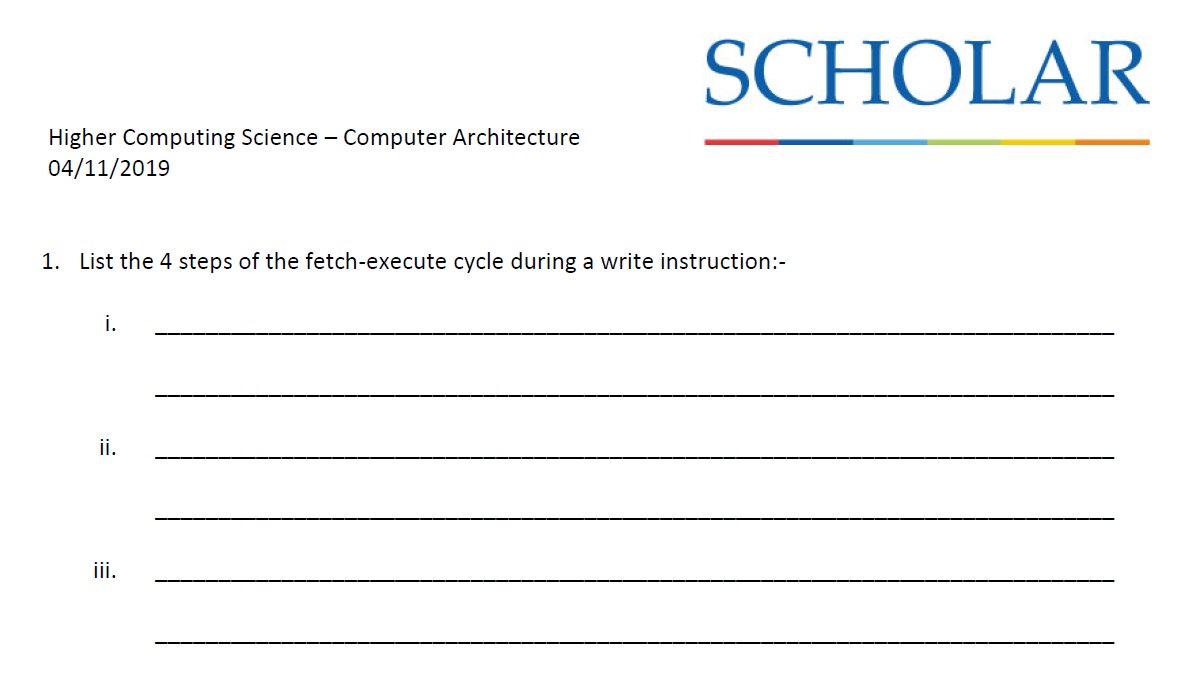 ScholarUK's tweet image. Studying Higher Computing? Try our ‘Computer architecture’ worksheet:
scholar.hw.ac.uk/sessionsSchedu…
Join us at 6:00 pm, Monday 04 November
heriot-watt.adobeconnect.com/scholartutorse…
#HigherComputing #revisionhelp