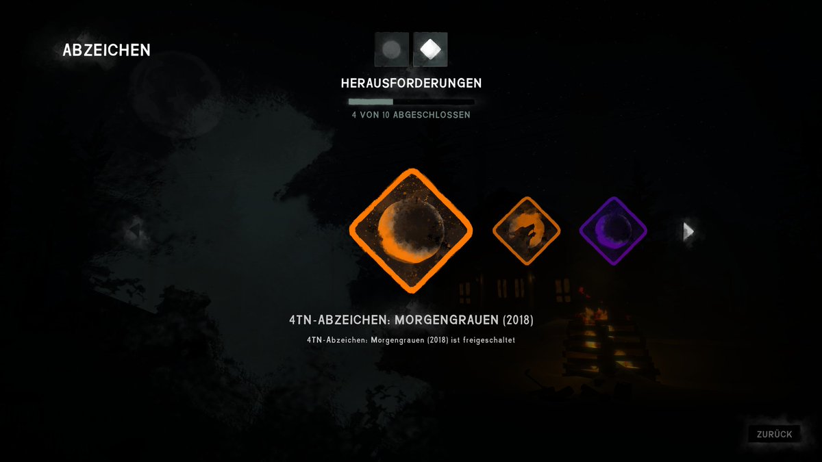 MilanUnravel's tweet photo. The #4DoN event is over. 🌑 Thank you so much for this great Halloween experience in #TheLongDark. Every year, I'm looking forward to this event. 🌌 Now there are already four badges in my profil. Two of 2018 and two new ones of 2019. I'm looking forward to 2020! 🐺 #4DaysOfNight https://t.co/MkMVRWbQli