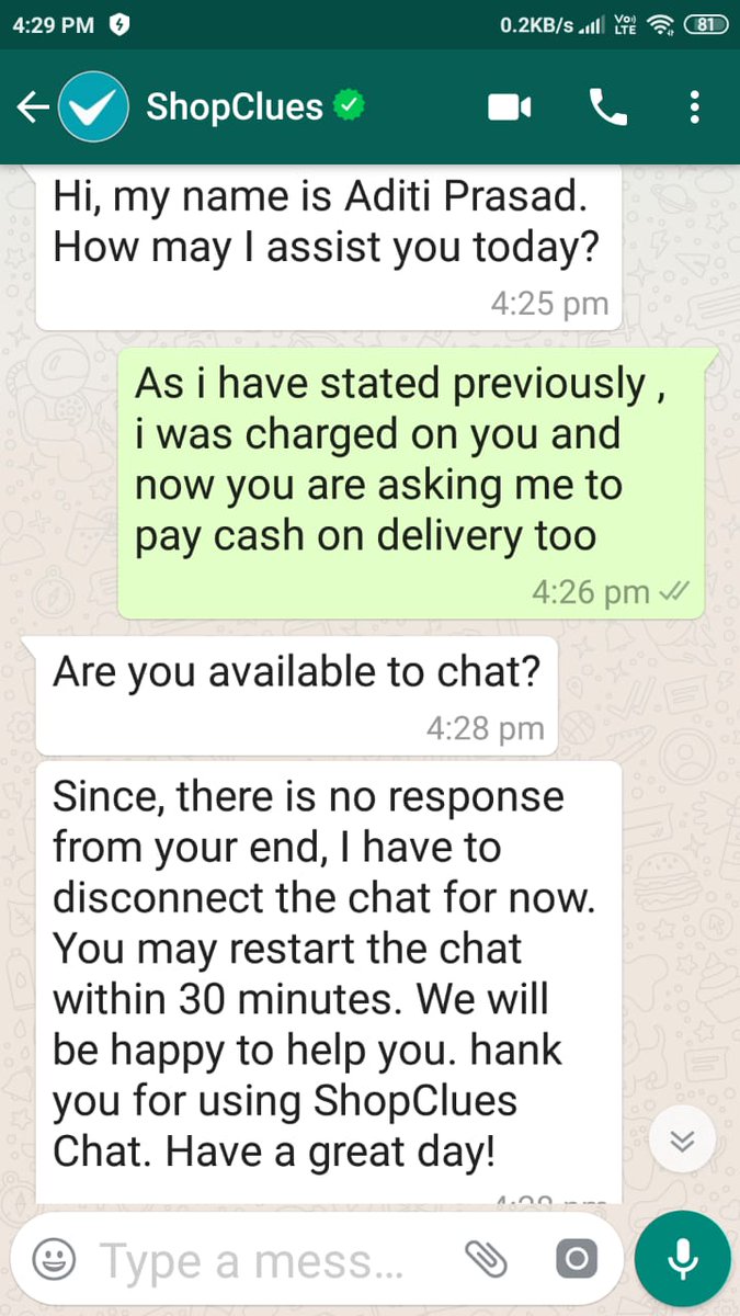 Vkm93's tweet photo. @ShopClues  great customer service. Absolutely perfect. https://t.co/lElKF0N3vd