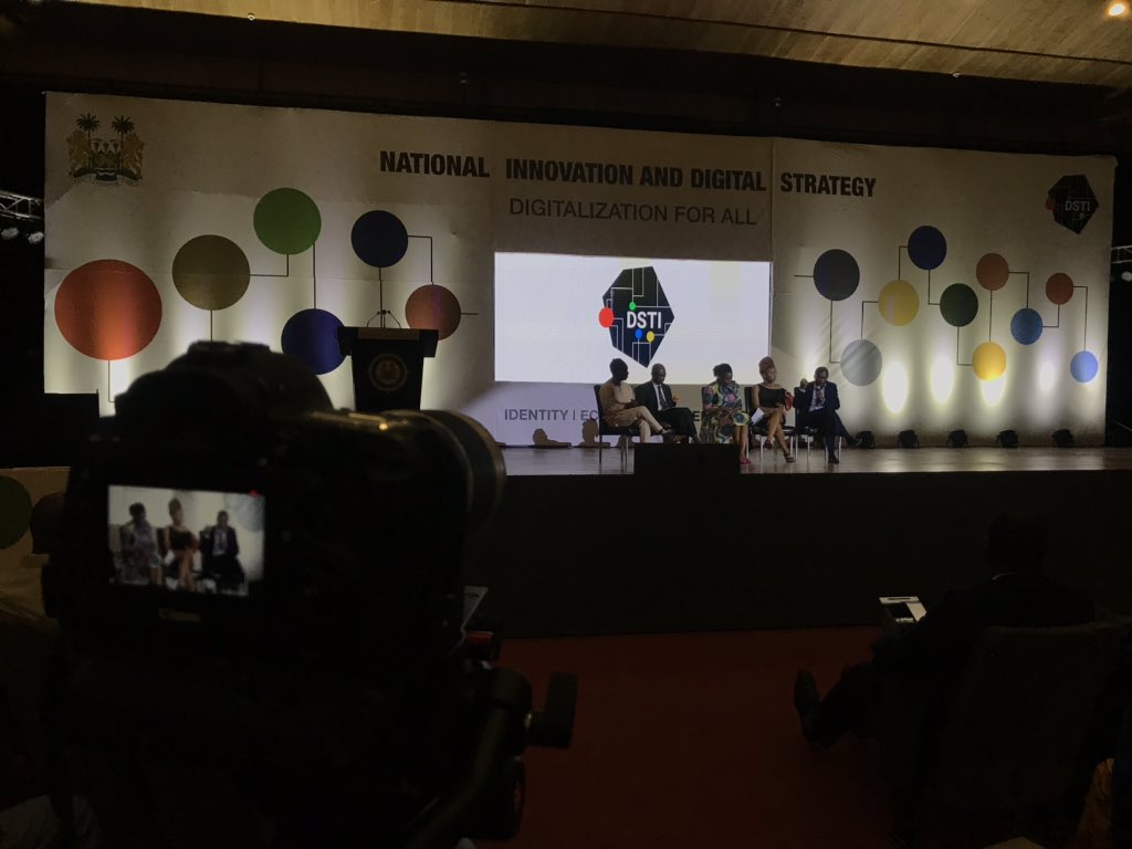 DSTISierraLeone's tweet photo. .@UNDPSierraLeone Rep Dr. Samuel Doe says that #SierraLeone is ready to accelerate development by embracing technology on a panel on how partnerships can strengthen the ecosystem for SDGs @UniversityNjala @Purposeful_org #NIDS4Dev https://t.co/k3YB6HN616