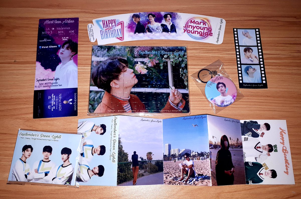GOT7ProjectsMm's tweet photo. Our Gift set for donor in
 ''September's Green lights donation Project '' .

Thank you @tab940922 for Jinyoung's mirror key chain photo.

@GOT7Official @mtuan93 @GOTYJ_Ars_Vita #Jinyoung 
#GOT7 #MARK #Youngjae https://t.co/SpTc0Wp81D