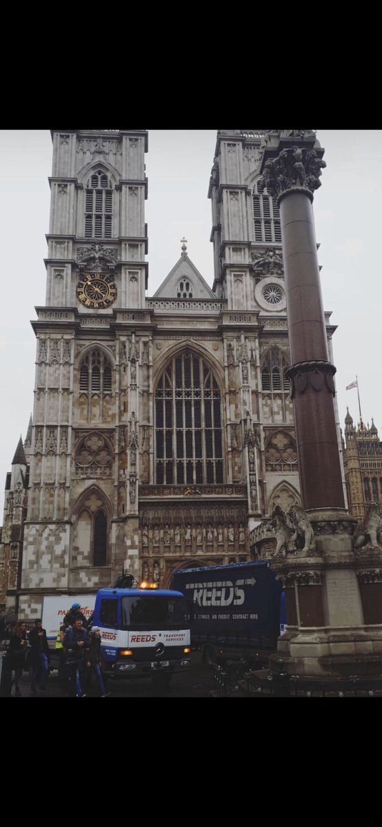 REEDS delivering the Royal Family’s Poppy Wreaths, at Westminster today, a job we do annually #proud