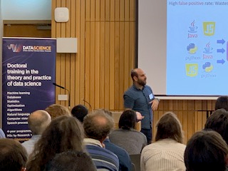EdiDataScience's tweet photo. We also had great #DSRD19 talks from two of our @EdiDataScience students, @MichaelPJCamil and @MpatsisCS https://t.co/h5r01vpBd2