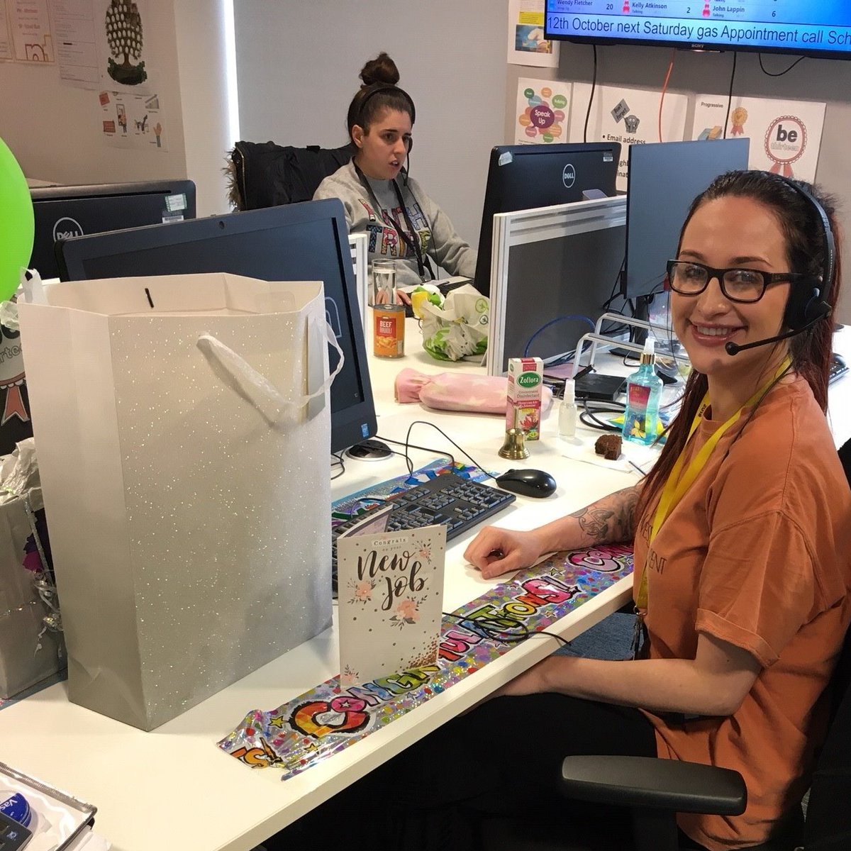 We're saying goodbye to Beth in Contact today, as she's moving over to our Touchpoint service in her new position as Lounge Host. Good luck Beth, you'll be missed! <a href="/Thirteen_Group/">Thirteen Group</a>