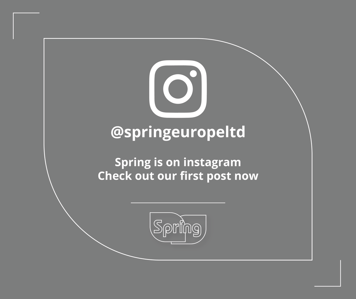 SpringEuropeLtd's tweet image. Spring is now on Instagram! Follow us by searching springeuropeltd