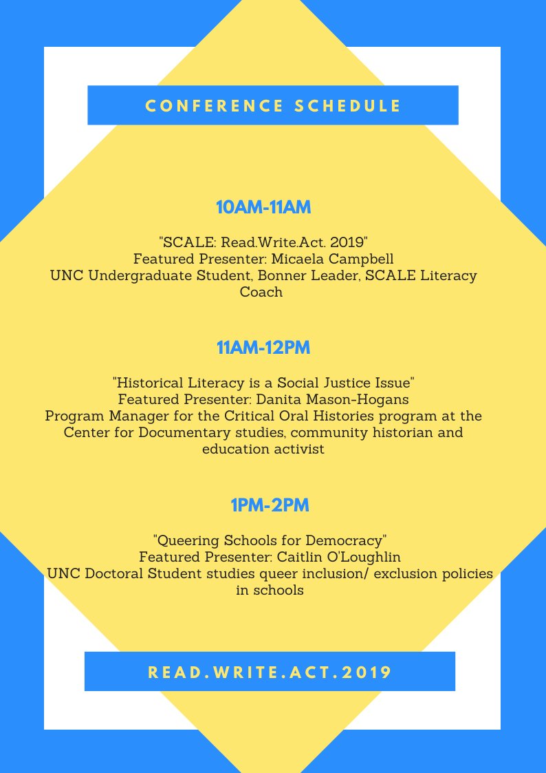 It's not too late to register for #RWA2019! Beginning at 10 am, we will begin our conference on Civic Engagement: Literacy and Leadership with discussions led by informed members of our community. Register for free as  a SCALE member at readwriteact.org/rwa2019/.