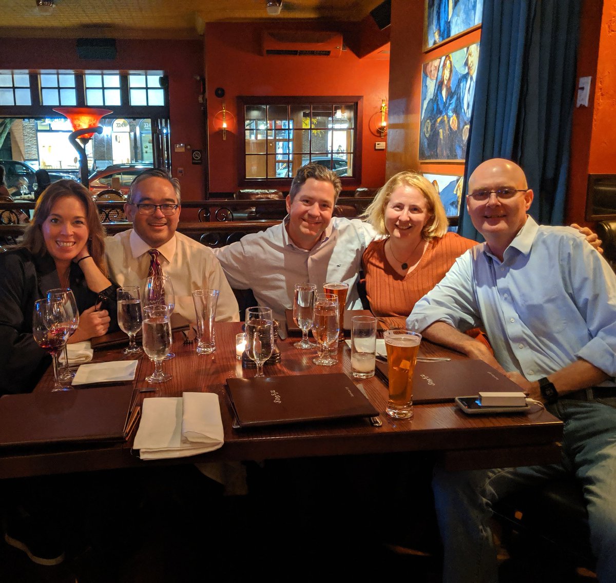 TomanengJeff's tweet photo. #PreCon #ProgrammingCommittee @fpa_ma #WickedCoolTalks dinner. #NoCostume #HappyHalloween! https://t.co/rmOkZ84xBT