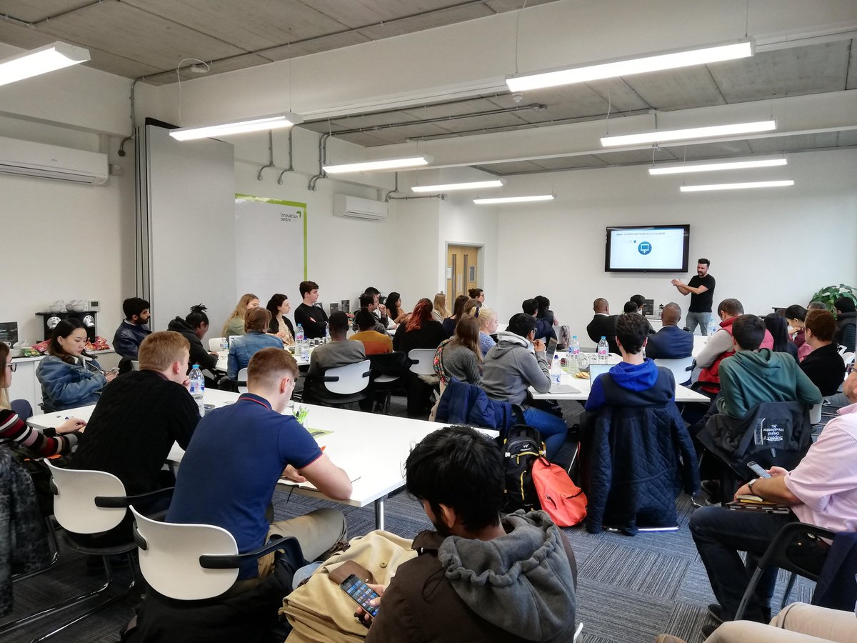 CentreGateway's tweet photo. #essexstartups hosted a very successful event with a great turn out at the @CentreGateway There was a great buzz at the event where students at @Uni_of_Essex learnt what it takes to #invest in high-growth #businesses @uoebusiness #colchester @CampusCapital @Essex_EBS https://t.co/LFeqW3i5Kt