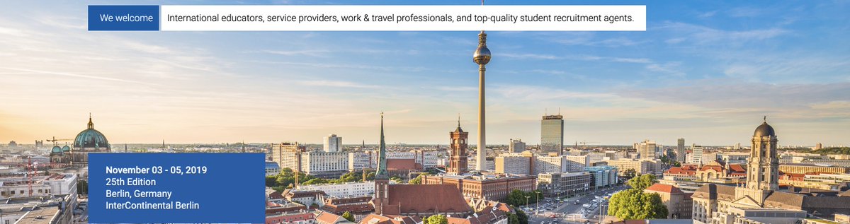 ICEFglobal's tweet photo. It’s that time of the year again! ICEF Berlin kicks off on Sunday, who’s joining us? https://t.co/pKdUElDriq #ICEF19 #intled https://t.co/D5ZjkSAbyt