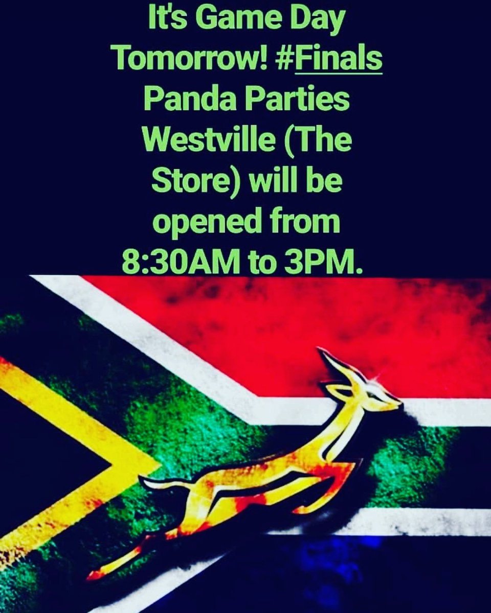 PartiesPanda's tweet image. We are Green &amp;amp; Gold! 🇿🇦❤️

Your Helium Balloons, Stands, Flags, Paperware &amp;amp; Everything In Between can be organized in a jiffy! 

Events, Set Up's, Edibles &amp;amp; Deliveries for tomorrow, will go out as planned. 
We are on email 24/7
info@pandaparties.co.za

WhatsApp/Calls
060 9719955