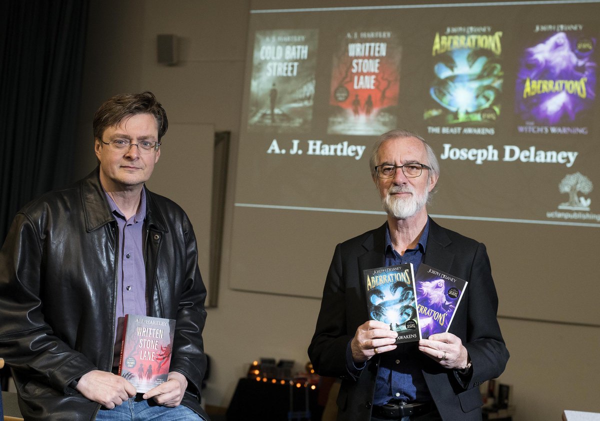 foxandinkbooks's tweet photo. What a week! We've had the brilliant @authorajhartley on tour this week doing campus events, schools, @LearnLiveRadio and much more with @tonydoesbooks.
Here are a few snaps from our campus event with @BookPreston earlier on in the week 📸 #writtenstonelane https://t.co/2lQBkdyAvK