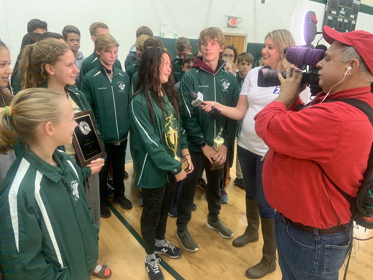 Thanks @WDBJ7 for coming to Roanoke Catholic for your #fridayfootballextra Pep Rally! And thank you Celtics families for bringing the school spirit! Tune into our FB page later today where we’ll share links to the broadcast. . #fridaymorninglights #roanokeva #catholicschool