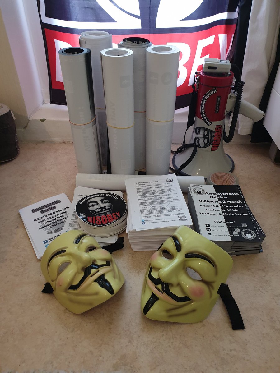 Anonymous Berlin (@anonymousberli1) on Twitter photo Alles fertig für die #OpStreethack und den #millionmaskmarch2019 #MMM2019 #OpVendetta
450 Plakate und 1700 Flyer möchten wir am 02. verteilen.
Also seid dabei auf das wir einen fetten MMM haben.
Hier das #OpStreethack 2.0 Event:
facebook.com/events/6857970…
<a href="/AnonsWorldwide/">Anonymous Worldwide 🍀 #CloversForAssange</a> Alles fertig für die #OpStreethack und den #millionmaskmarch2019 #MMM2019 #OpVendetta
450 Plakate und 1700 Flyer möchten wir am 02. verteilen.
Also seid dabei auf das wir einen fetten MMM haben.
Hier das #OpStreethack 2.0 Event:
facebook.com/events/6857970…
<a href="/AnonsWorldwide/">Anonymous Worldwide 🍀 #CloversForAssange</a>