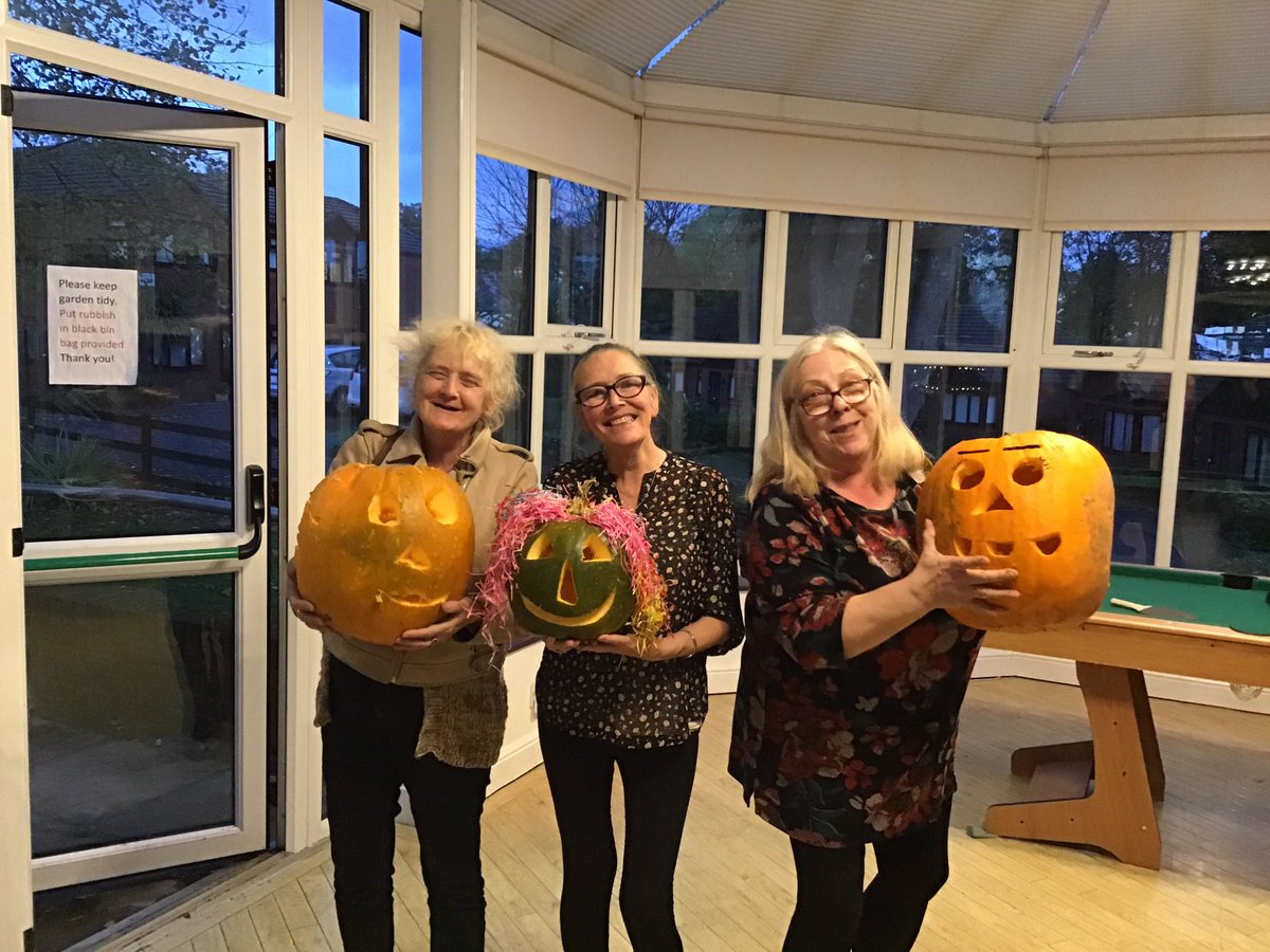 NHC_Helenas's tweet photo. Our residents and staff @NHC_Helenas enjoyed taking part in pumpkin carving at decorating for Halloween! #halloween2019 #WeareNHC https://t.co/HYnqCETPmG