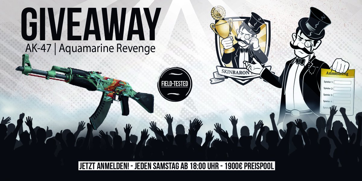 NPKirbyy's tweet image. 🔥🔥 #GIVEAWAY 🔥🔥

@SkinBaronDE stellt eine wunderschöne AK-47 | Aquamarine (FT) als Giveaway zur Verfügung! 😍

Follow @NPKirbyy &amp;amp; @SkinBaronPokal ✅
Retweet diesen Tweet ✅

Aufgelöst wird das Giveaway am 07.11.19 😊! 

Good Luck 🍀🍀

#CSGO #Skin #Skinbaron #SkinBaronPokal