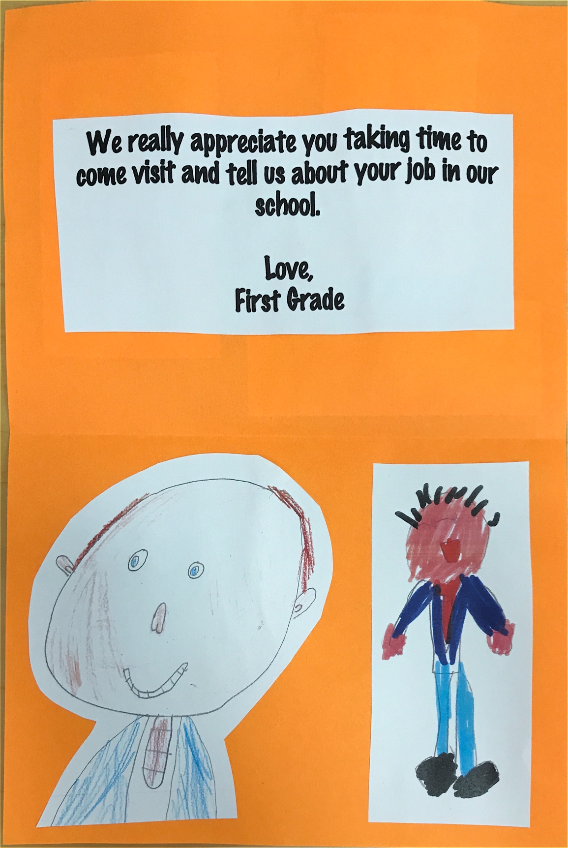 barnysandow's tweet photo. A card to brighten any Headmasters day. Or maybe it is just a scary halloween character? #ACSCobhamLife #LifeAtACS Have a great weekend. https://t.co/5hqOofDdKV