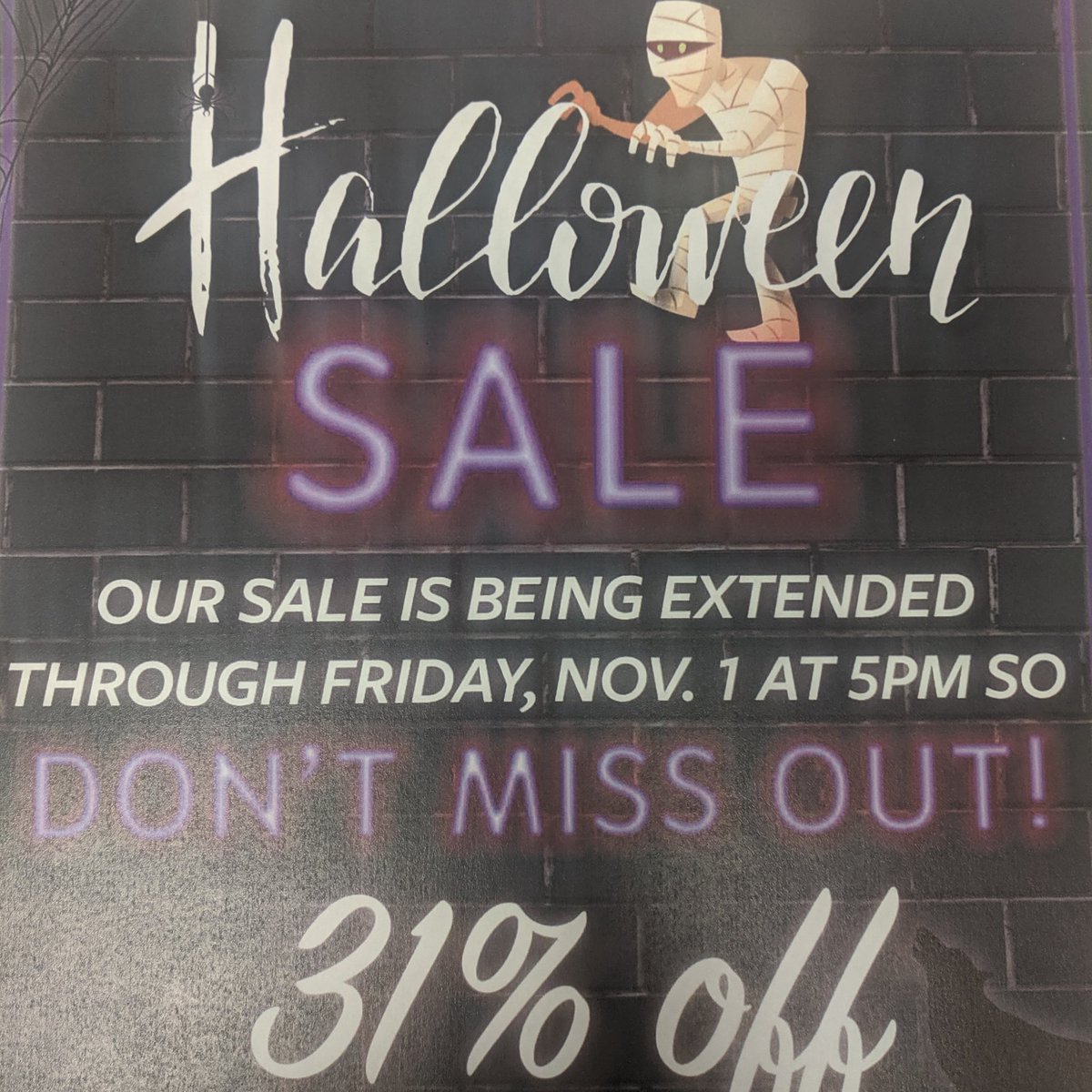 WCU Bookstore (@wcubookstore) on Twitter photo 👻 We are extending our Halloween Sale through today at 5:00pm. All merchandise is 31% off🎃 👻 We are extending our Halloween Sale through today at 5:00pm. All merchandise is 31% off🎃