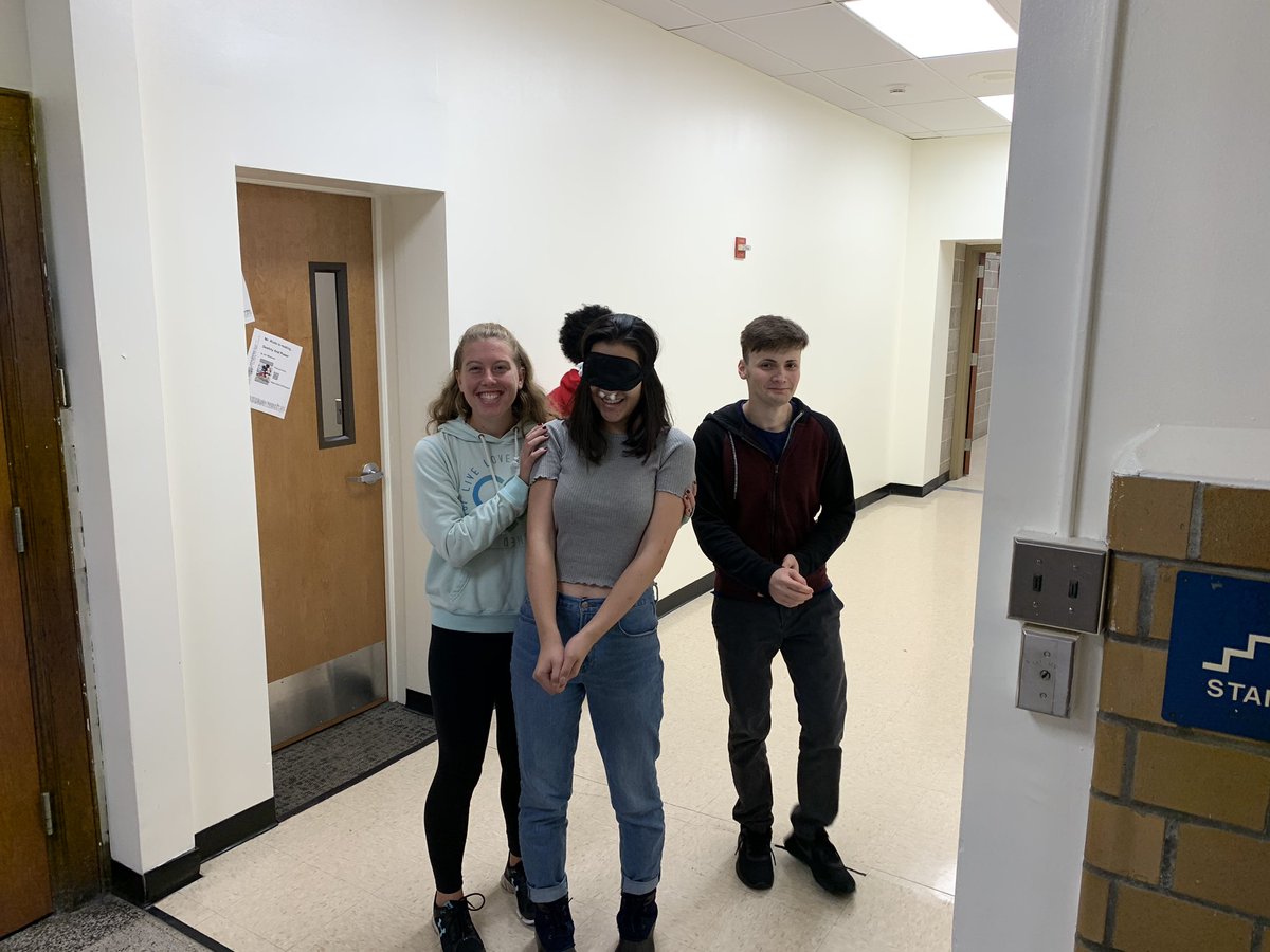 pbrennanCHS's tweet photo. Annual “Take Away Your Senses And Find Your Way” activity. Students use their cognitive map to help them navigate. #psyched4psych #collaboration #systemoftrust https://t.co/b175XiOYUi